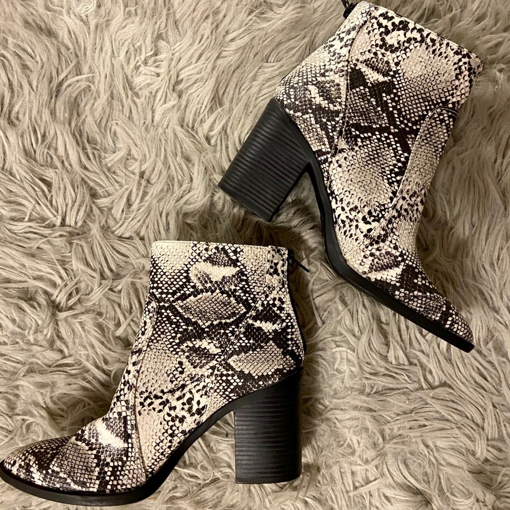 Snake Skin Booties